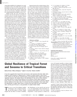Global Resilience of Tropical Forest and Savanna to