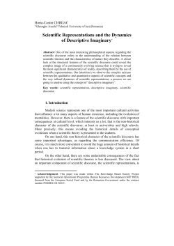 Scientific Representations and the Dynamics of Descriptive Imaginary*