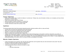 LAB Report 2 Genetic Profile Good Example