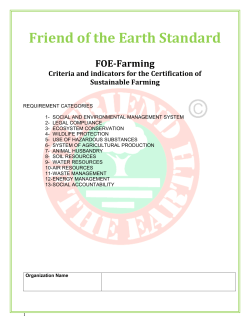 Checklist FOE-Farming