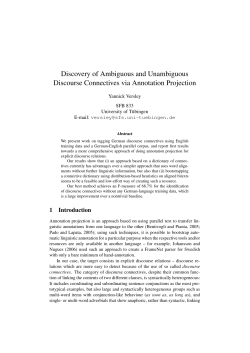 Discovery of Ambiguous and Unambiguous Discourse Connectives
