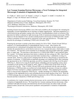 Low Vacuum Scanning Electron Microscopy, a