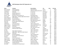 Who`s Attending Washington Watch 2017?