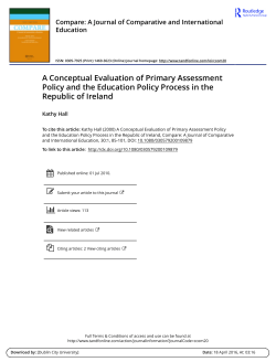 A Conceptual Evaluation of Primary Assessment Policy and