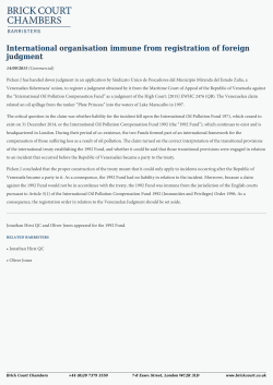 International organisation immune from registration of foreign