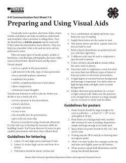 Preparing and Using Visual Aids - KSRE Bookstore