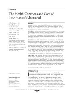 The Health Commons and Care of New Mexico`s Uninsured