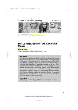 Miss Universe, the Olmec and the Valley of Oaxaca