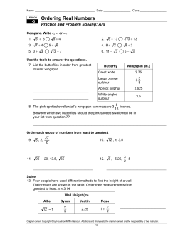 Ordering Real Numbers