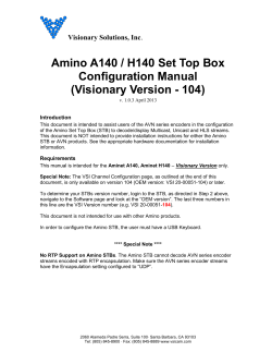 Amino and AVN Configuration Manual