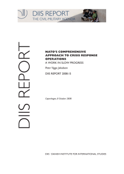 NATO`s Comprehensive Approach to Crisis Response Operations: A
