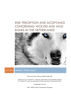 risk perception and acceptance concerning wolves and wild boars in