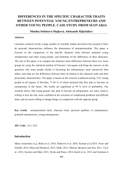 differences in the specific character traits between potential