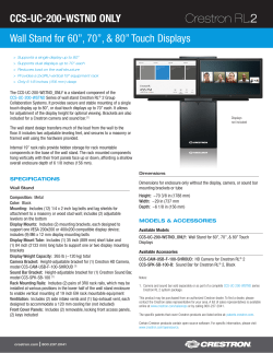 Product Specifications: CCS-UC-200-WSTND_ONLY