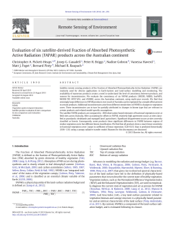 Evaluation of six satellite-derived Fraction of Absorbed