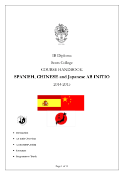 SPANISH, CHINESE and Japanese AB INITIO