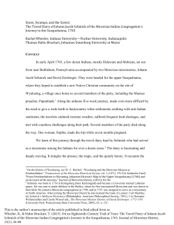 On an Eighteenth-Century Trail of Tears: The