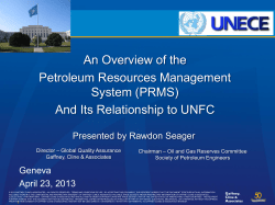 An Overview of the Petroleum Resources Management