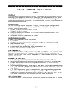 UNIVERSITY STUDENT HEALTH SERVICES &bull; Fact Sheet