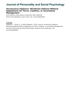 Journal of Personality and Social Psychology