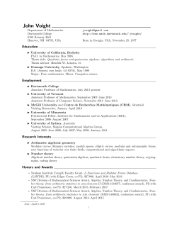 John Voight - Dartmouth Math Home