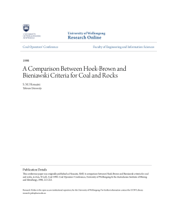A Comparison Between Hoek-Brown and - Research Online