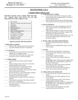 school of filmmaking krasnogorsk-3 (k-3) camera prep