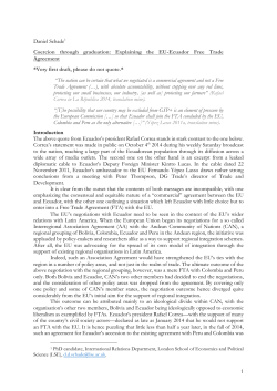 Explaining the EU-Ecuador Free Trade Agreement