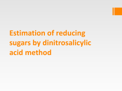 Estimation of reducing sugars by dinitrosalicylic acid method