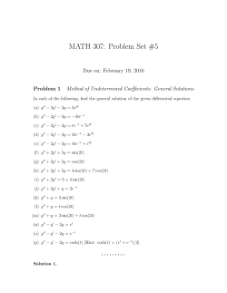 MATH 307: Problem Set #5