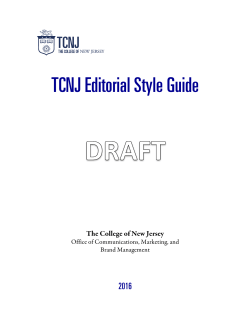 2 TCNJ Editorial Style Guide 9.20