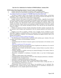 Institute Bylaws - Application Portal of IISER Kolkata
