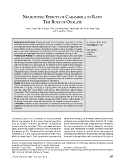 neurotoxic effects of carambola in rats: the role of oxalate