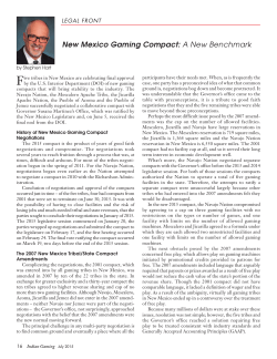 New Mexico Gaming Compact: A New Benchmark