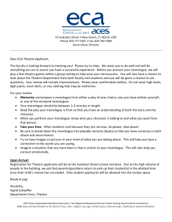 ECA Theatre Review Materials