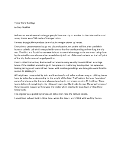 Those Were the Days by Suzy Hopkins Before cars were invented