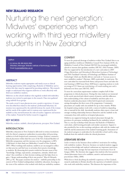 Nurturing the next generation: Midwives` experiences when working