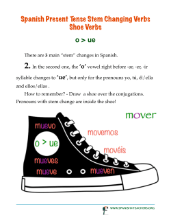 Shoe Verbs ue Present Tense