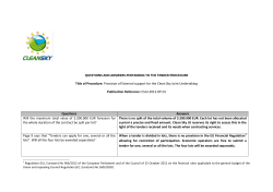 QUESTIONS AND ANSWERS PERTAINING TO THE