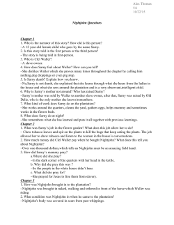 Alex Thomas 4A 10/22/15 Nightjohn Questions Chapter 1 1. Who is