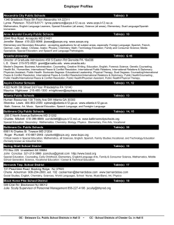 Employer Profiles - Greater Philadelphia Teacher Job Fair