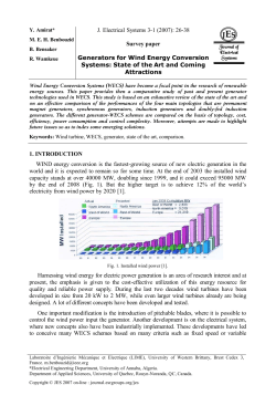 Generators for Wind Energy Conversion Systems