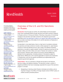 Overview of the US and EU Sanctions on Russia