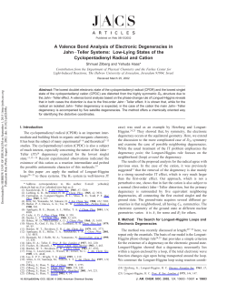 A Valence Bond Analysis of Electronic Degeneracies in Jahn&minus;Teller
