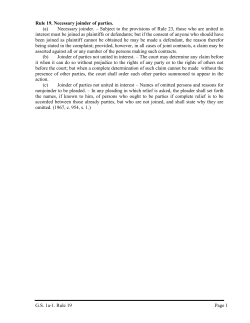 G.S. 1A-1, Rule 19