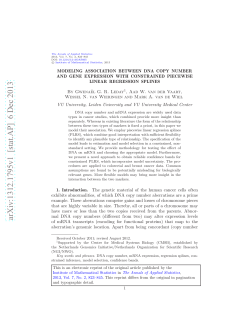 Modeling association between DNA copy number and gene