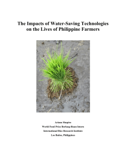 The Impacts of Water-Saving Technologies on the Lives of