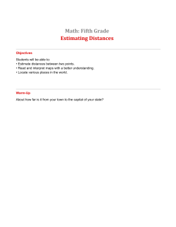 Math: Fifth Grade Estimating Distances