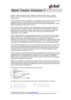 Mark Twain, Volume 1