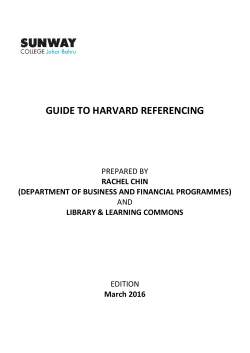 guide to harvard referencing